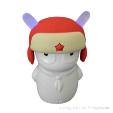 Rabbit mobile phone power bank with LED power indicator